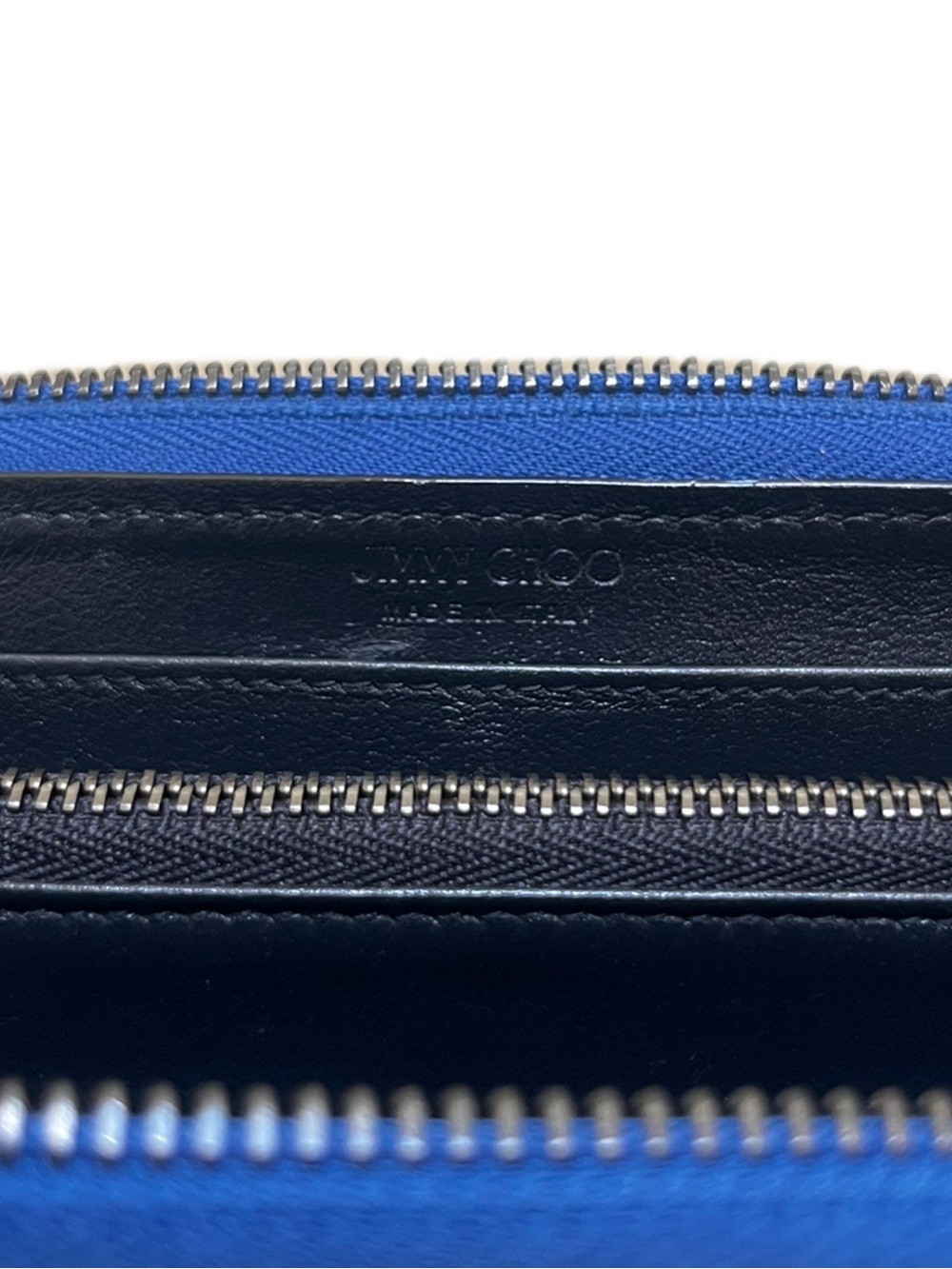 Jimmy Choo Blue Snake Embossed Continental Wallet - Picture 11 of 16